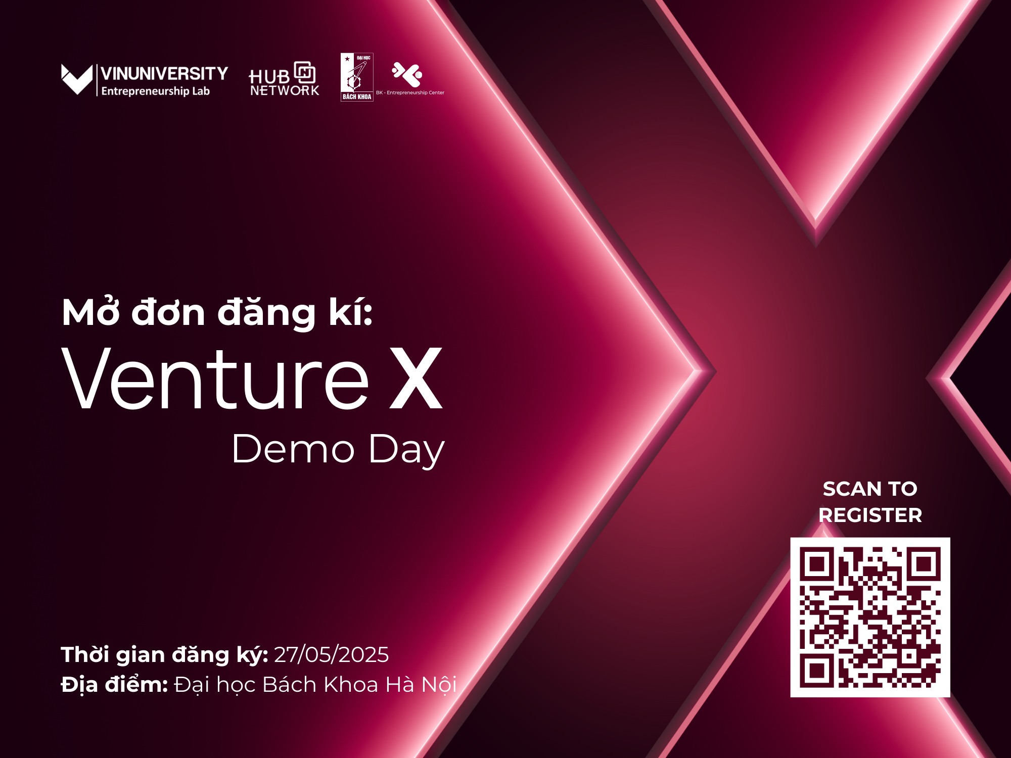 CHÍNH THỨC MỞ ĐƠN ĐĂNG KÝ THAM DỰ VENTUREX DEMO DAY 2025