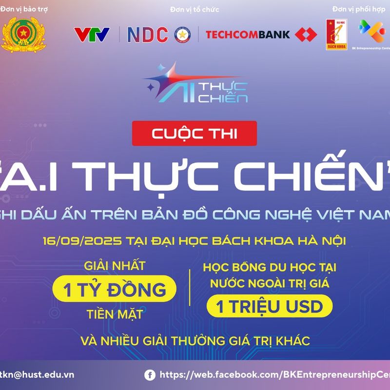 KICKOFF CUỘC THI “AI THỰC CHIẾN 2025” KHU VỰC MIỀN BẮC TẠI ĐẠI HỌC BÁCH KHOA HÀ NỘI!